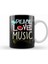 Cute Peace Love Music Hippie Hipster Festival Kupa Bardak Porselen 1