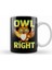 Funny Owl Right Thumbs Up Hippie Cute Alright Pun Kupa Bardak Porselen 1