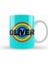 Oliver Name Vintage Retro Rainbow Style Custom Design Gift Baby Gift For Hm Kupa Bardak Porselen 1