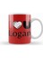Logan Name Personalized Custom Vintage Retro Rainbow Design Gift Baby Gift For Him Kupa Bardak Porselen 1