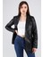Kadın Deri Kruvaze Blazer Ceket 2