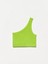 20168 Tek Omuzlu Crop-Lime 2