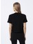Bisiklet Yaka Baskılı Siyah Kadın T-Shirt V2YI06K8HM0-ADELE Crop T-Shırt 4