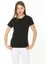 %100 Pamuk Basic T-Shirt (Rahat Giyim) Kadın - Siyah 1