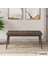 Concept Lia Serisi 80 x 132 cm Mutfak Masa Takımı Beyaz Masa Ceviz Ayak 4 Sandalye ve 1 Bench 3