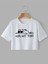 Crop Kedi Baskılı Tshirt 1
