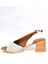 02189 5 cm Topuklu Kadın Deri Sandalet Ayakkabı 5