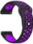 Galaxy Active 2 44 mm Için Delikli Spor Silikon Kordon Siyah Mor 1