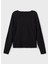 Düz Siyah Kiz Çocuk Atlet Nlfbulla Ls O-Neck Knit 3