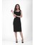 Off-Shoulder Asymetric Black Midi Dress 2