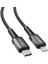 C1-01 Pd 30W 3A Type-C To Lightning Apple iPhone Örgülü Hızlı Şarj ve Data Kablosu Siyah 1