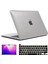 Apple MacBook Pro 13 Inç M1 Çip A2338 Uyumlu Alt Üst Parlak Kılıf + Siyah Klavye Kılıfı + Film 1