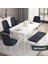 Concept Iza Serisi, 80 x 132 cm Açılabilir Mdf Masa, Beyaz Mutfak Masa Takımı, 4 Sandalye 1 Bench 1