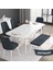 Concept Roy Serisi,80 x 132 cm Açılabilir Mdf Masa,beyaz Mutfak Masa Takımı, 4 Sandalye 1 Bench 1