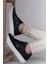 Siyah Beyaz Erkek Sneaker 0012453 1