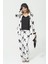 For You Sleepwear 6'lı Köpek Desen Beyaz Saten Pijama Takımı S27225 2