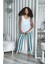 For You Sleepwear 2'li Çizgili Viskon Mavi Atlet Pijama Takım S27230 2