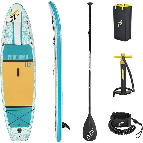 Bestway 65363 Şişme Kano Sörf Tahtası-Çantalı Set Kürek ve Pompa Dahil 340X89X15 cm
