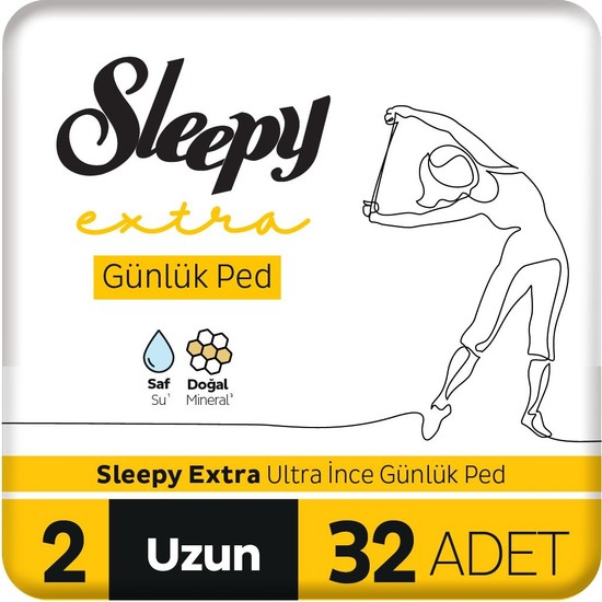 Sleepy Extra Ultra İnce Günlük Ped Uzun 32 Adet Ped