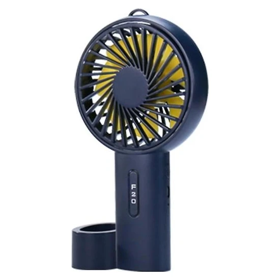 Xinh Elde Taşınır Masaüstü Fan, USB Şarj Edilebilir Mini Fan (Mavi)  (Yurt Dışından)