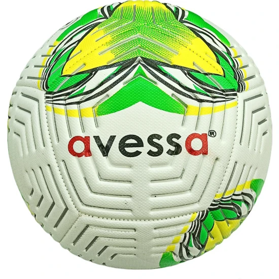 Avessa FT-300 Futbol Topu No.5 Sarı Yeşil Desenli 425 gr