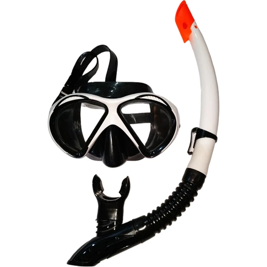 51701-T-BFS Beyaz Siyah Maske Şnorkel Set