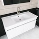Banos Roomart 2 Kapaklı Lavabolu Beyaz Mdf 100 cm Banyo Dolabı + Aynalı Banyo Üst Dolabı + Banyo Boy Dolabı