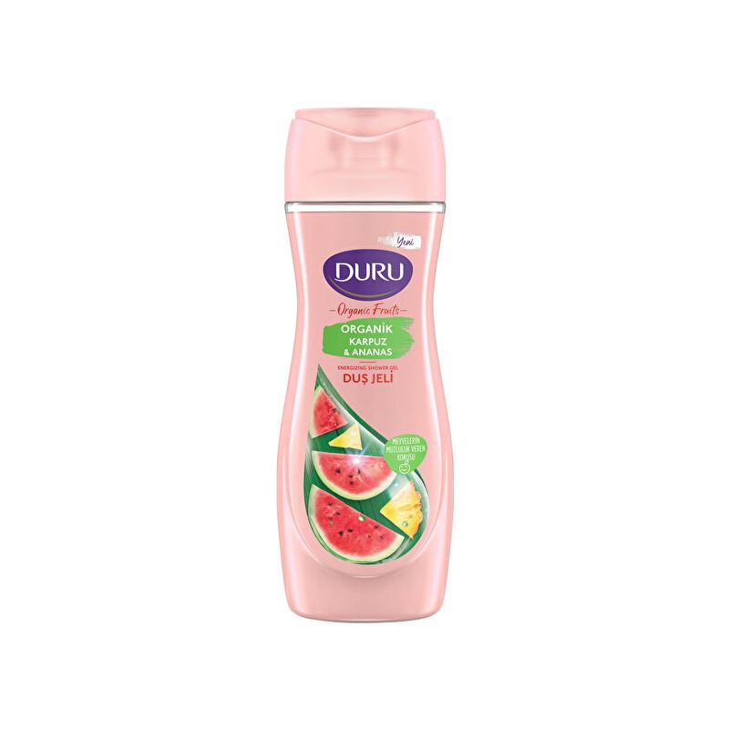 Duru Duş Jeli Organik Karpuz Ananas Canlandırıcı Etki 450 ml Tropik Meyve Aroması