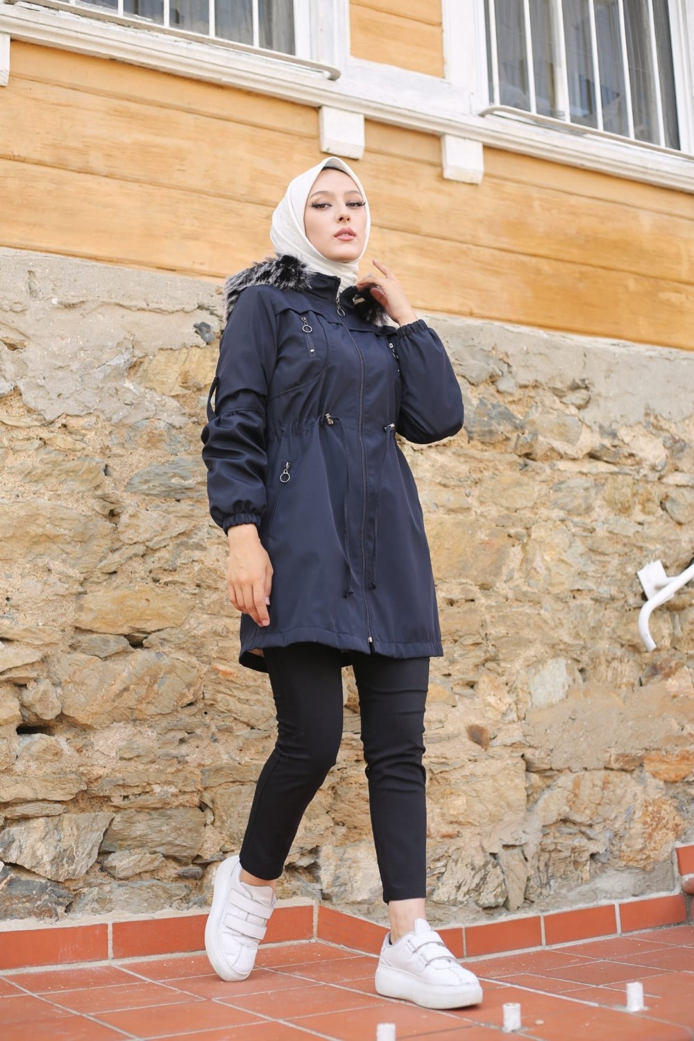 Vibeys Collection Taba Içi Kürklü ve Su Geçirmez Kadın Kışlık Mont & Kaban görsel 3