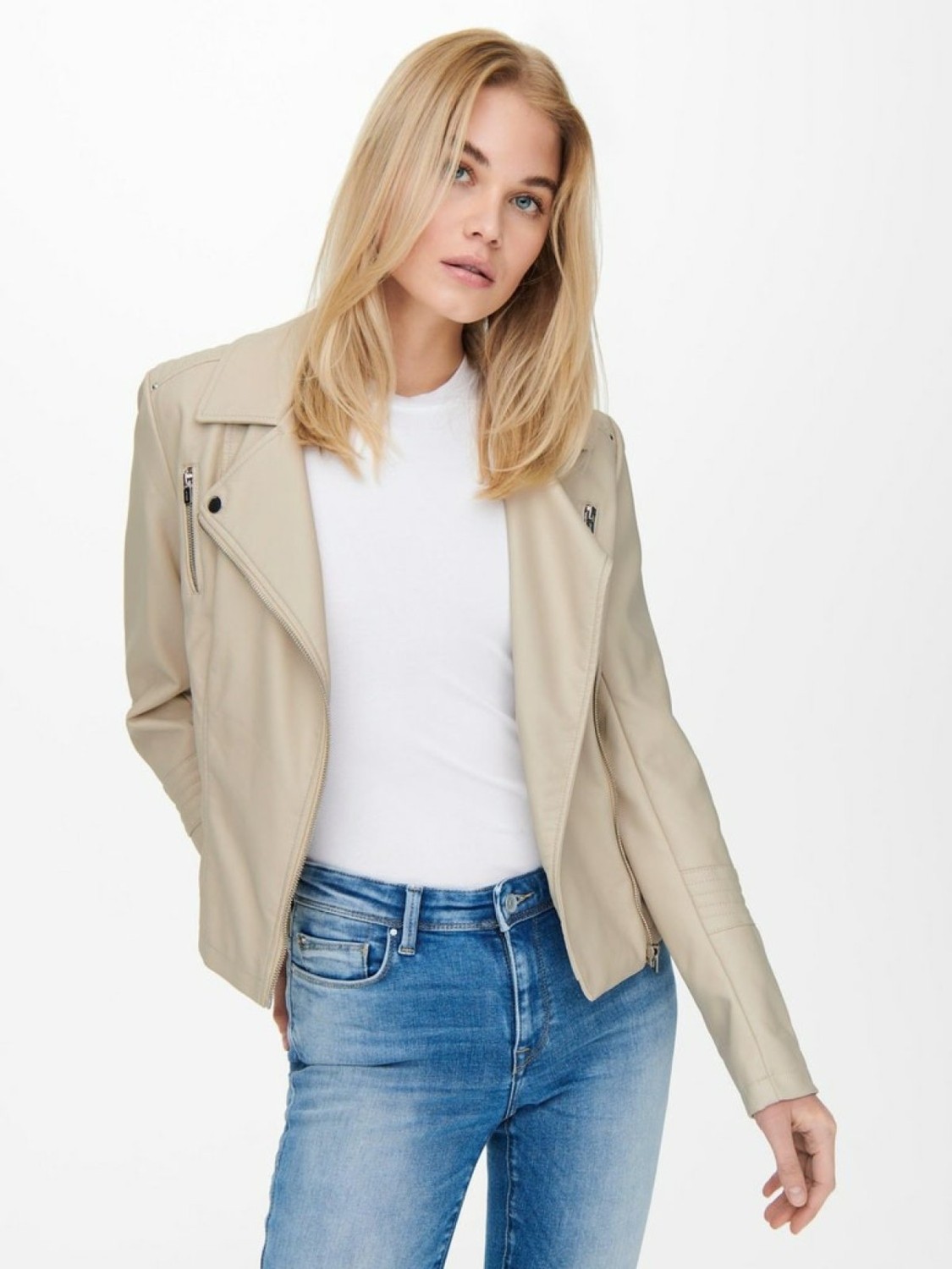 Only kadın onlgemma faux leather biker otw noos 15153079 görsel 2