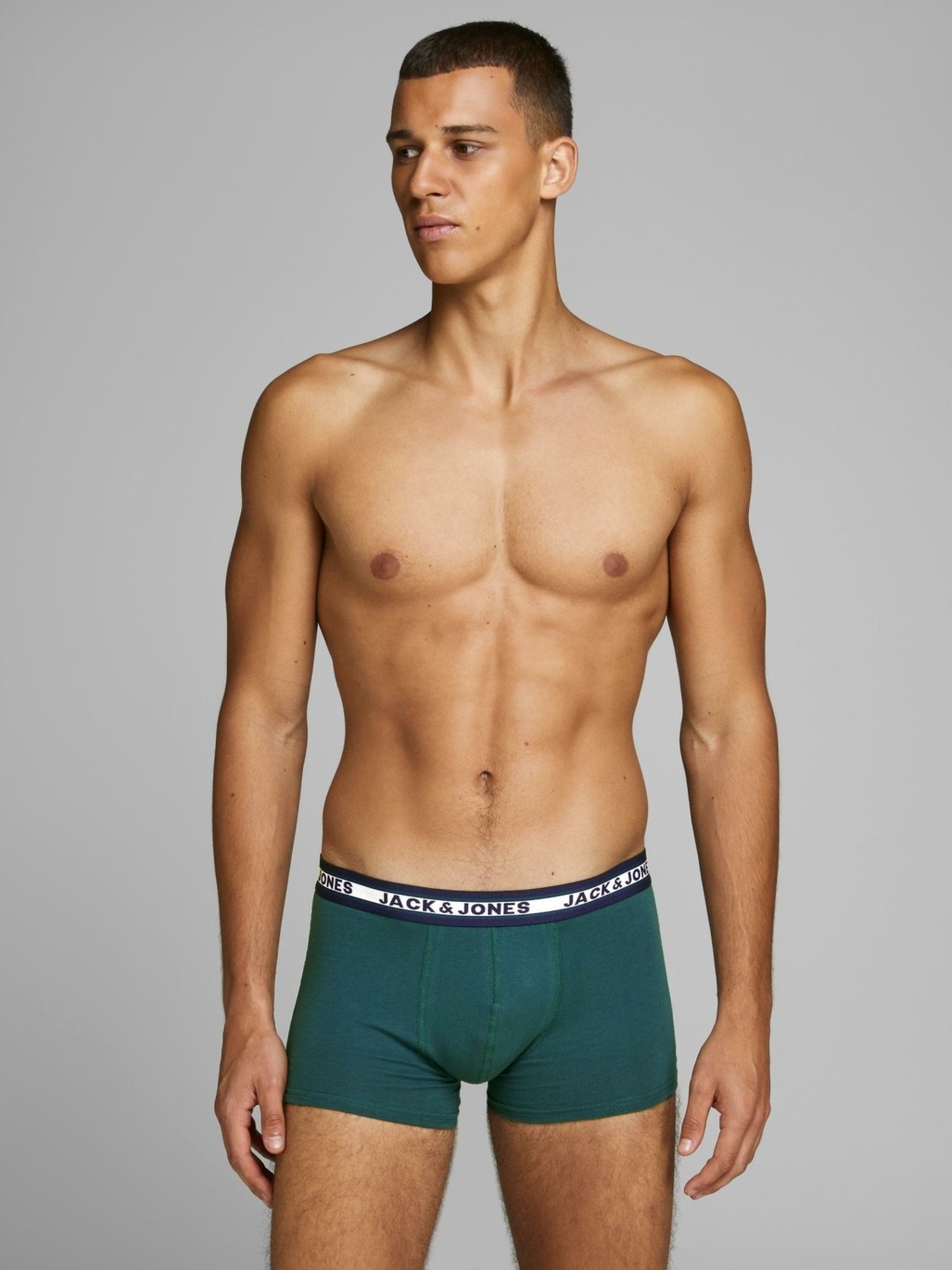 Jack & Jones Erkek Dark Grey Melange Boxer görsel 4