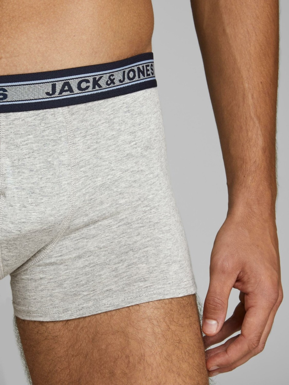 Jack & Jones Erkek Dark Grey Melange Boxer görsel 6