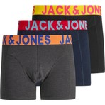 Jack & Jones Jaccrazy Solıd Trunks 3 Pack Noos Erkek Siyah Boxer 12151349-Black