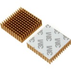 Elektromall Peltier Uyumlu Alüminyum 4x4cm Soğutucu Gold Renk Termal Çift Taraflı Bantlı