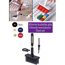 Klavye Temizleme Seti Klavye Fırçası Seti ve Mikrofiber Bez, Çok Fonksiyonlu Bilgisayar Temizleme