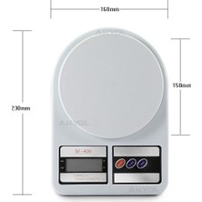 Janva Elektronik Dijital Dara Almalı Mutfak Tartısı Terazisi Hassas Ölçme 10 Kğ X1G