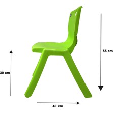 Temel 1.Kalite Kırılmaz Çocuk Sandalyesi – Kreş ve Anaokulu Sandalyesi Yeşil 5 Adet