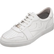 Costo Shoes Nk Beyaz Deri Büyük Numara Spor Ayakkabı Rahat Geniş Kalıp Özel Seri