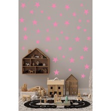 Lizpo Decor Pembe Yıldız Yağmuru 105 Adet 3-4-5 cm
