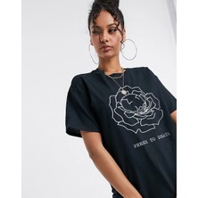 Unisex Fresh To Death Oversize Tshirt Siyah