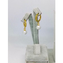 Eke Butik İnci Detaylı Çelik Küpe