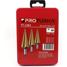 Proturka Kademeli Matkap Ucu Seti (4X12/20/32 Mm)-3 Parça