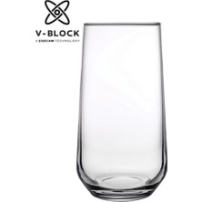Paşabahçe 6'lı V-Block Antimicrobial Allegra Meşrubat Bardağı