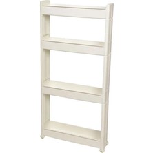 Motek Slim Tekerlekli Organizer 4lü Raf Beyaz