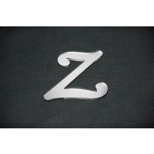Benim Marifetlerim Z Harfi Gümüş Aynalı Pleksi 4 cm