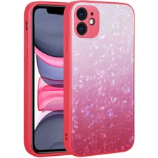 MobaxAksesuar Apple iPhone 11 Kılıf Renk Geçişli Mermer Desenli Sert Silikon Kapak