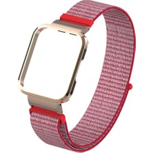 Kny Xiaomi Mi Watch Lite 2 Için Hasır Desenli Kasalı Kumaş Kordon-Kayış