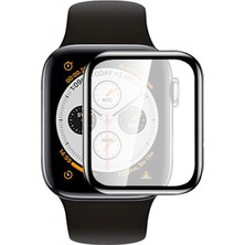 Kny Apple Watch 38 mm Için Esnek Full Kaplayan Mat Ppm Ekran Koruyucu Siyah