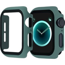 Kny Apple Watch 42MM Için Full Kaplayan Çerçeveli Ekran Koruyucu Gard Kapak Yeşil