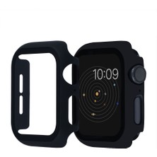 Kny Apple Watch 42MM Için Full Kaplayan Çerçeveli Ekran Koruyucu Gard Kapak Siyah